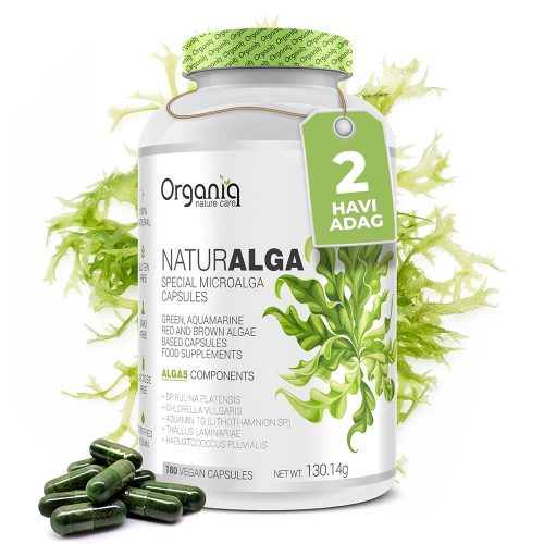 Alga kapszula - 5 alga egyedi összetétele spirulina és chlorella algával
