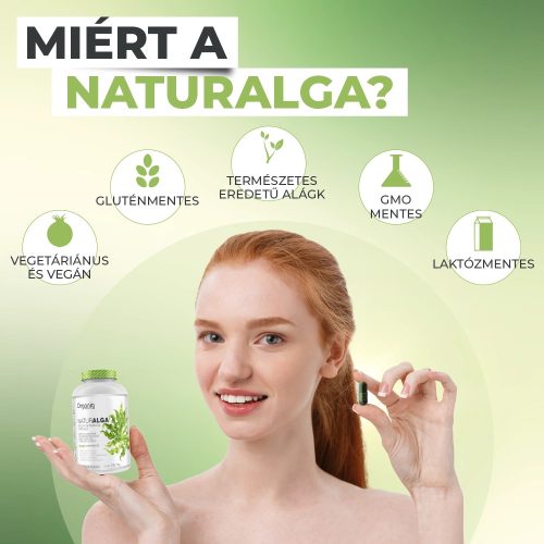 Alga kapszula - 5 alga egyedi összetétele spirulina és chlorella algával