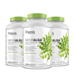 Alga kapszula komplex, 5 fajta prémium minőségű alga: spirulina, chlorella alga, astaxanthin, barna alga és alga kalcium egyedi keveréke.